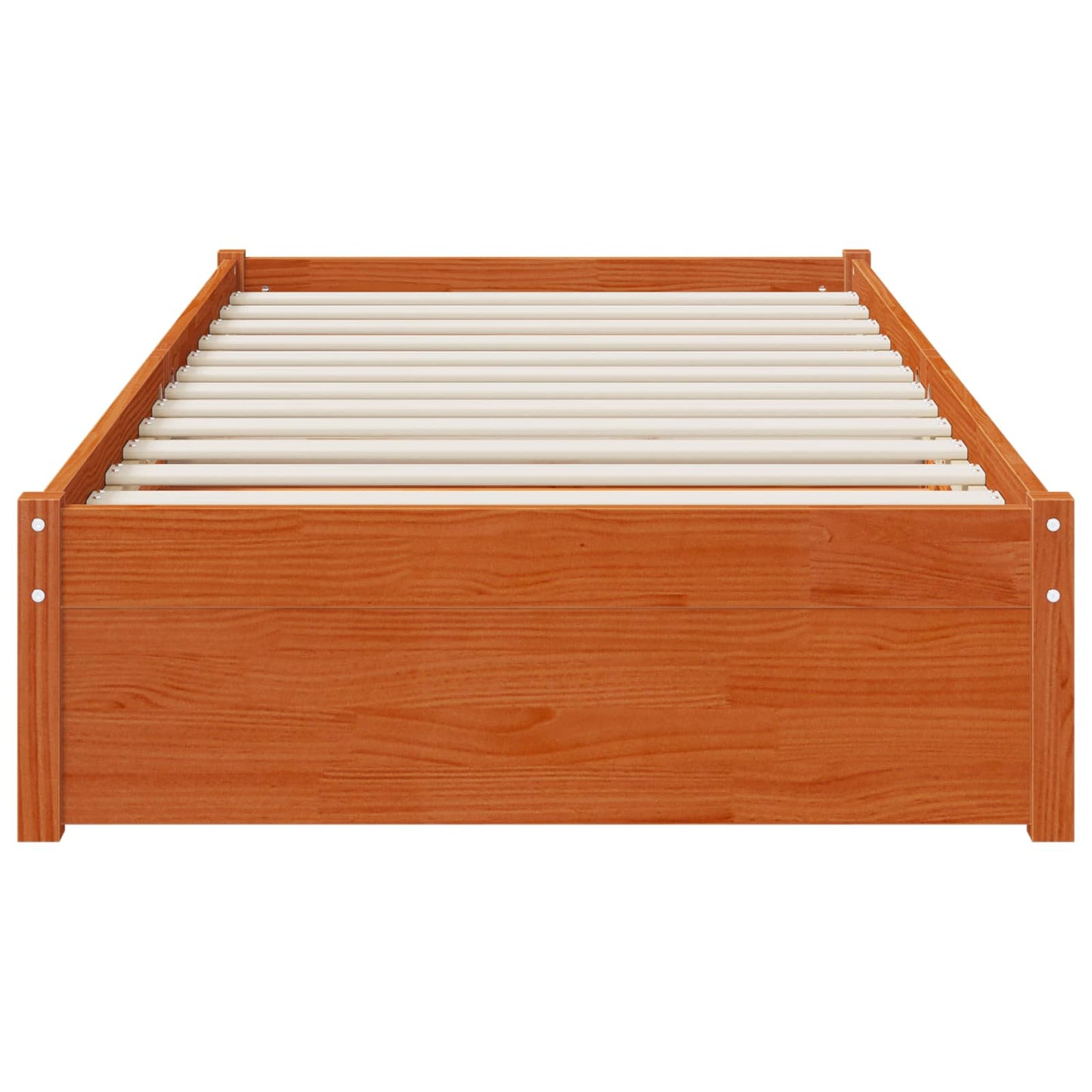 Bettrahmen mit Schubladen 3 pcs Wachsbraun Kiefernholz