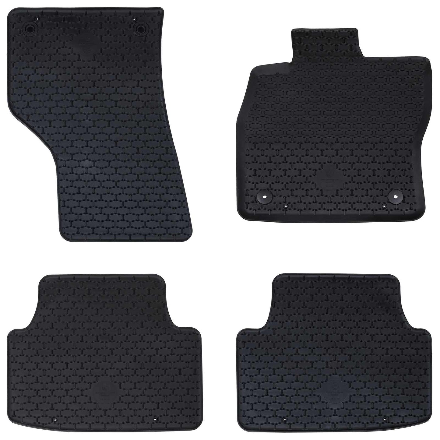 Autofußmatte 4 pcs Schwarz Geeignet für Sitz LEON 2020- Gummi