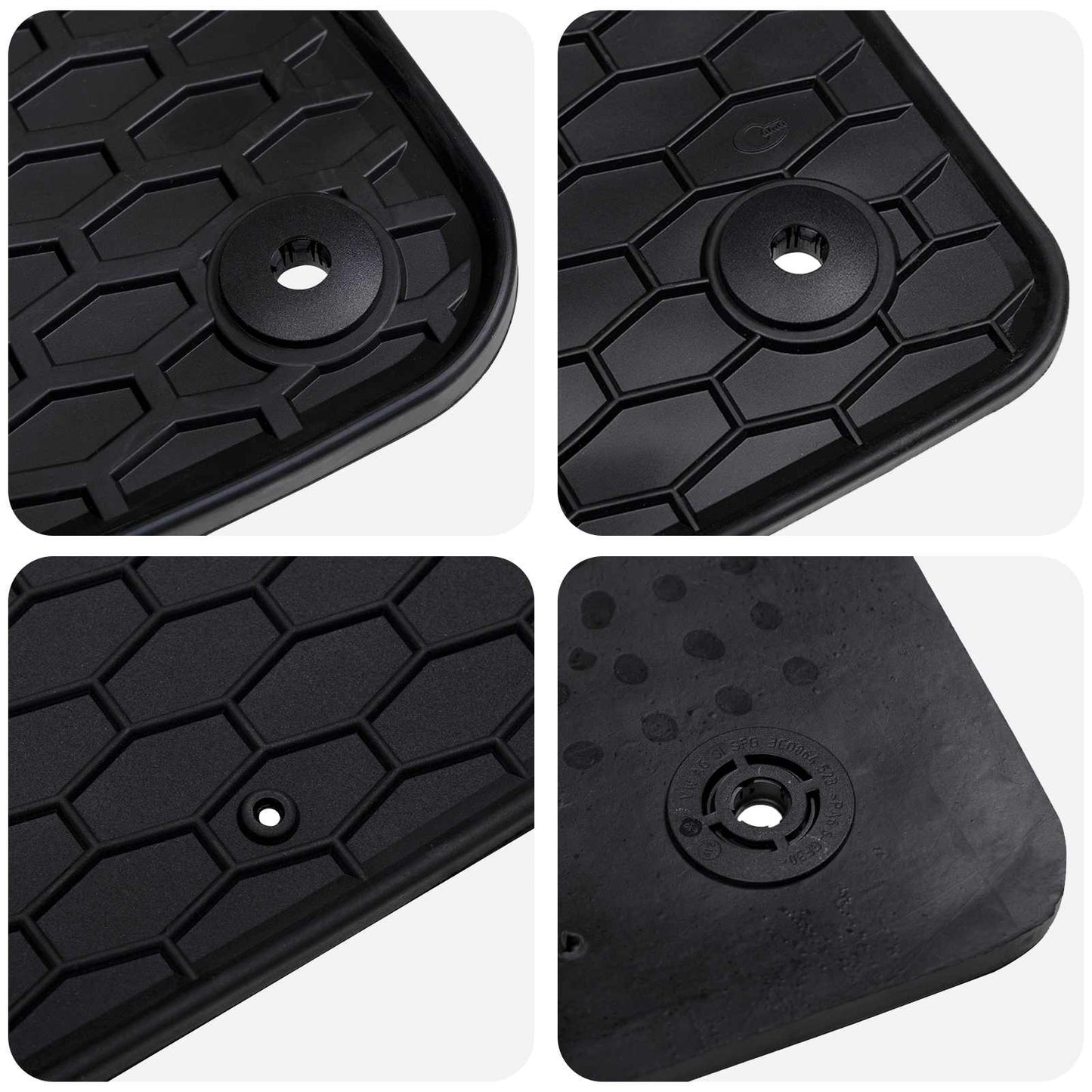 Autofußmatte 4 pcs Schwarz Gummi