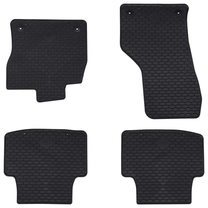 Autofußmatte 4 pcs Schwarz Gummi