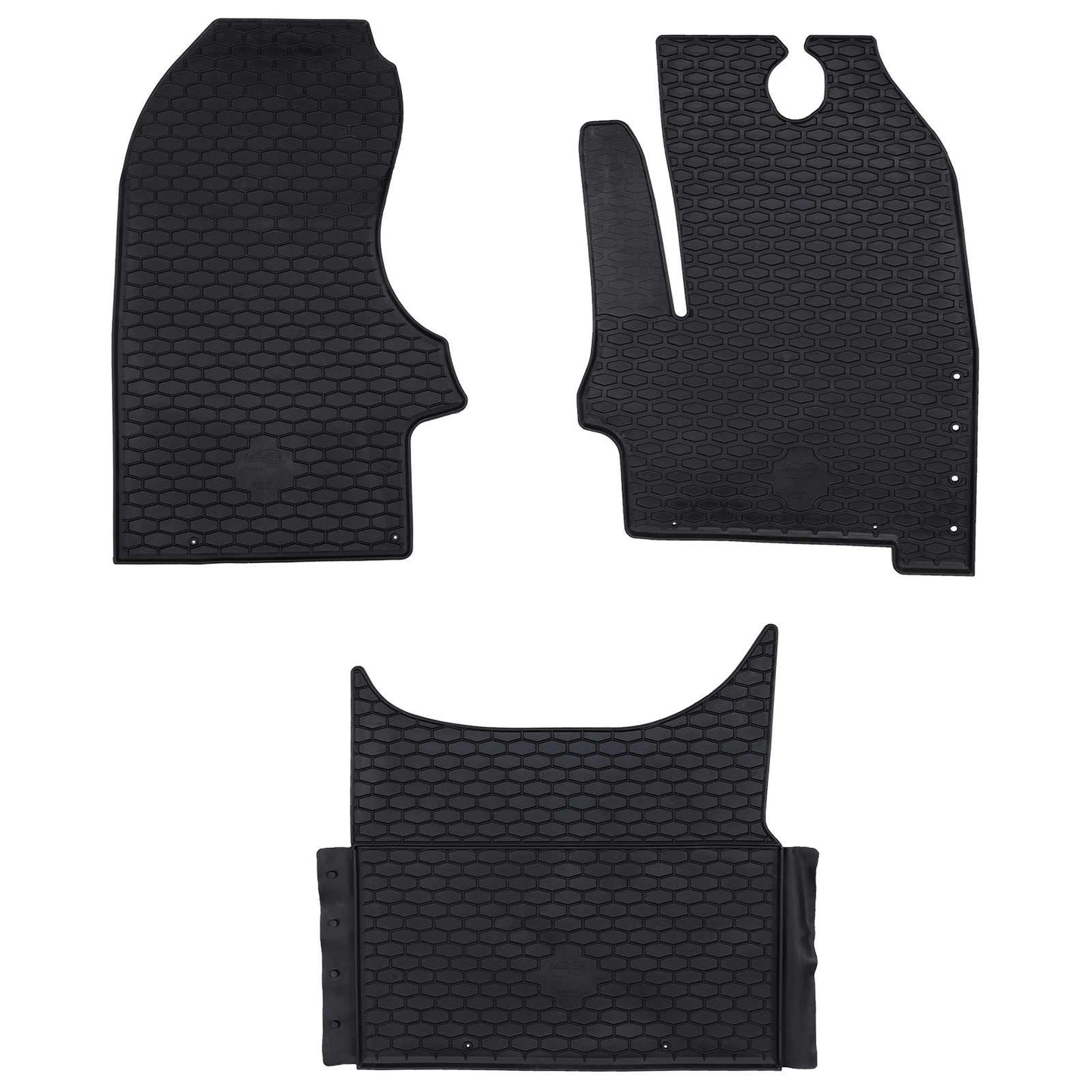 Autofußmatte 3 pcs Schwarz Geeignet für Iveco DAILY 2014- Gummi