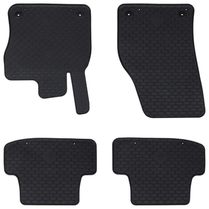 Autofußmatte 4 pcs Schwarz Geeignet für AUDI Q2 2017 Gummi