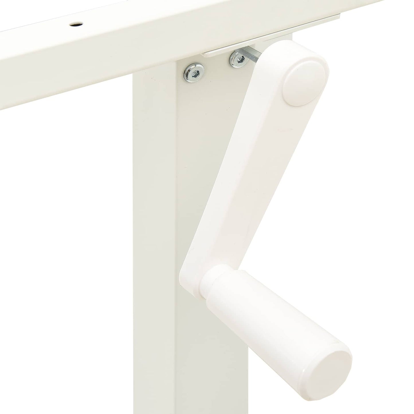 vidaXL Schreibtisch Weiß und Natur 140 x 60 cm Massivholz Eiche
