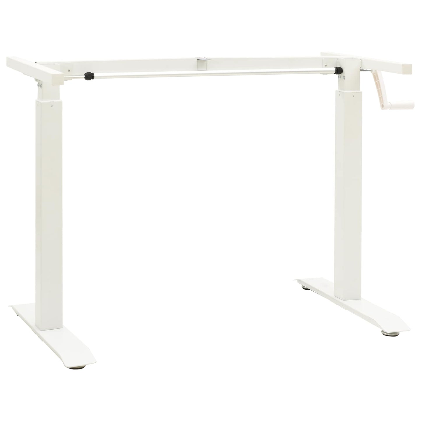 vidaXL Schreibtisch Weiß und Natur 140 x 60 cm Massivholz Eiche