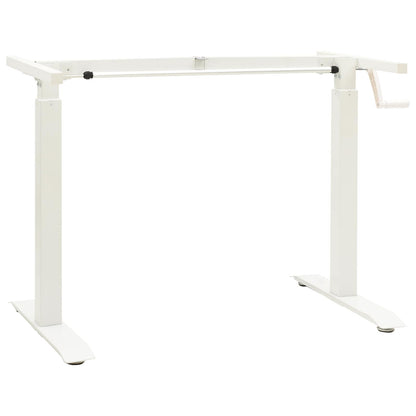 vidaXL Schreibtisch Weiß und Dunkelbraun 120 x 60 cm Massivholz Eiche