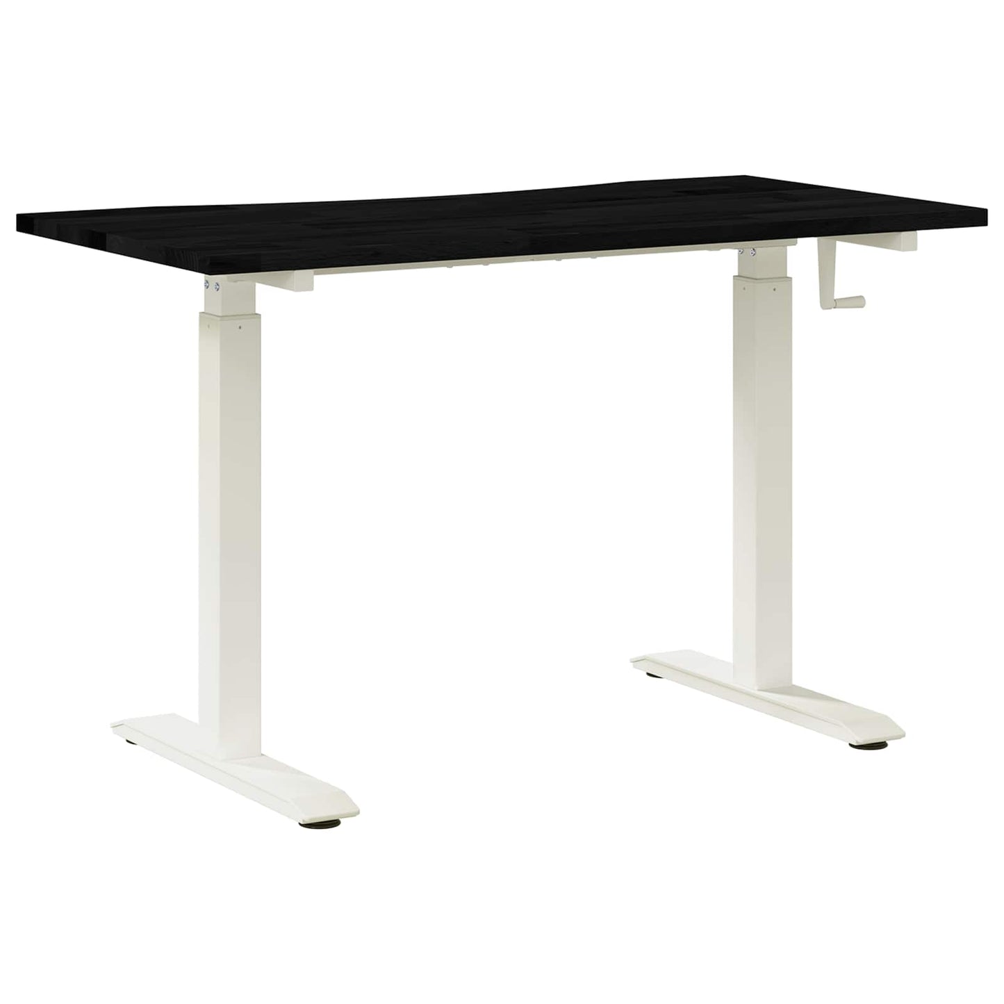 vidaXL Schreibtisch Weiß und Dunkelbraun 120 x 60 cm Massivholz Eiche