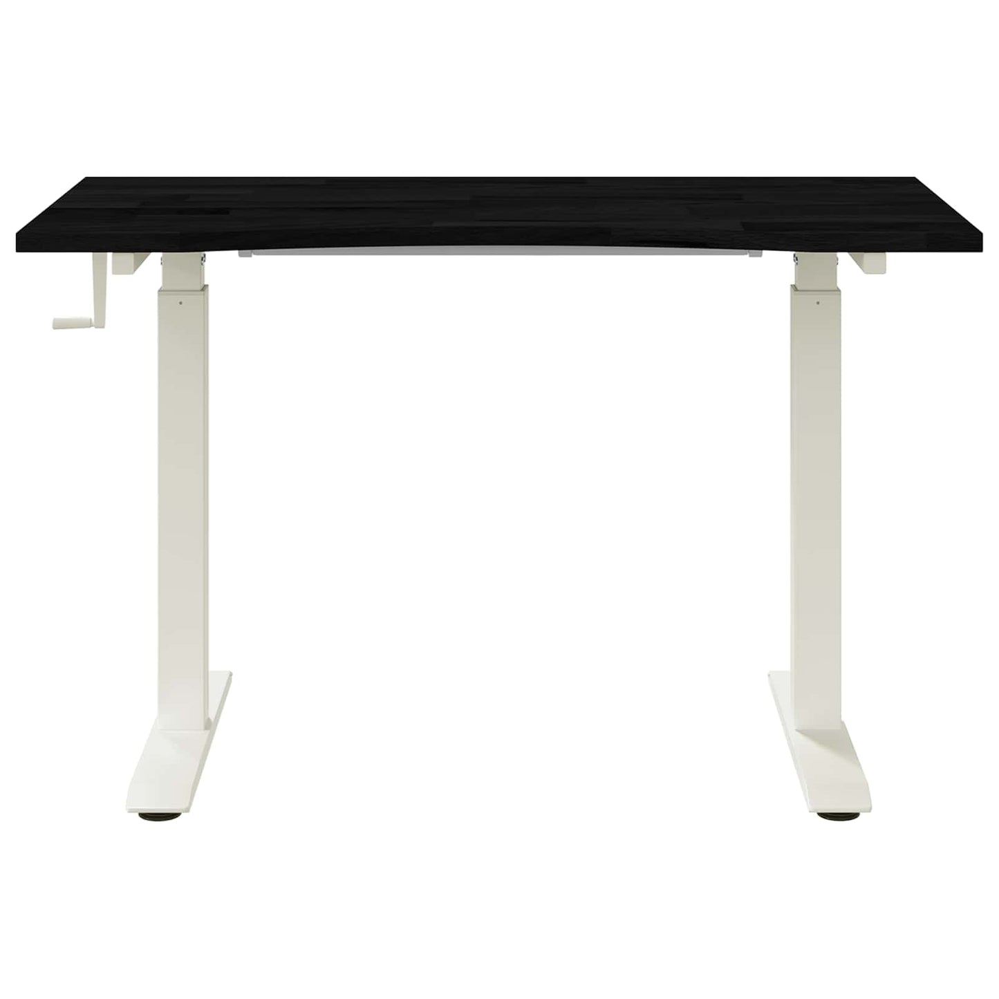 vidaXL Schreibtisch Weiß und Dunkelbraun 120 x 60 cm Massivholz Eiche