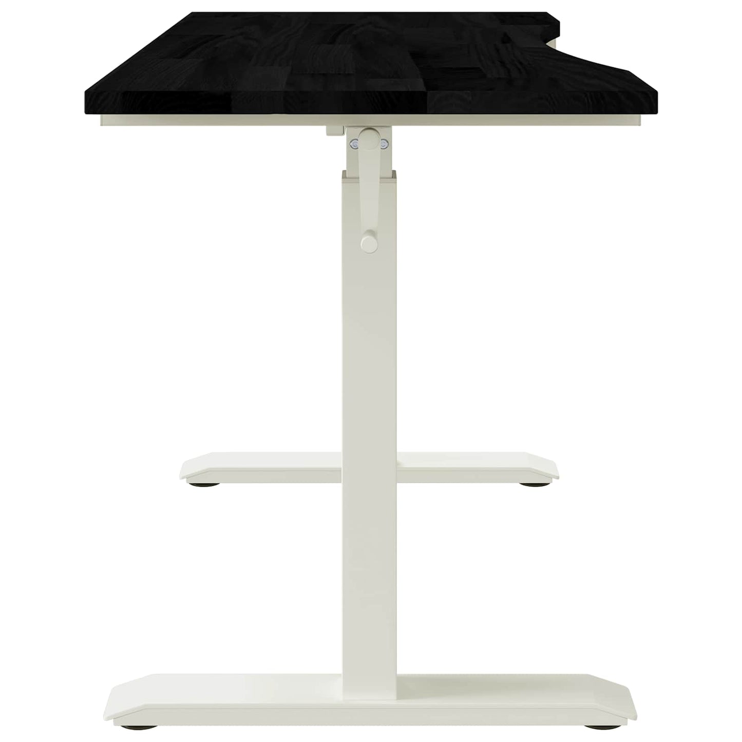 vidaXL Schreibtisch Weiß und Dunkelbraun 120 x 60 cm Massivholz Eiche