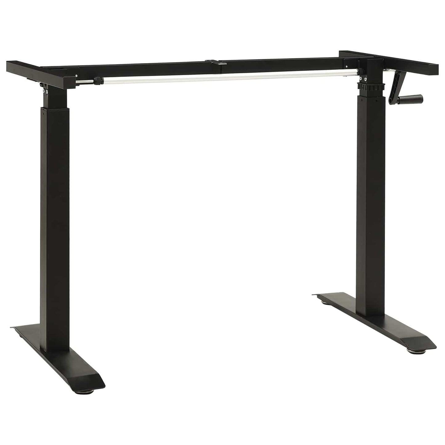 vidaXL Schreibtisch Schwarz und Natur 120 x 60 cm Massivholz Eiche