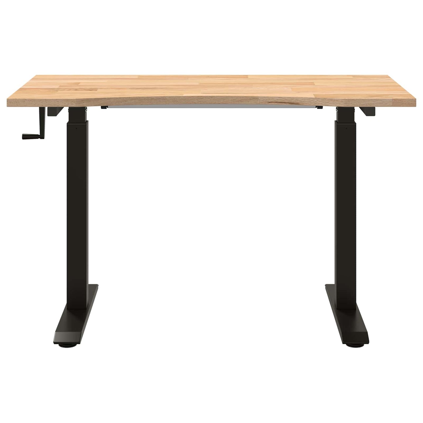 vidaXL Schreibtisch Schwarz und Natur 120 x 60 cm Massivholz Eiche