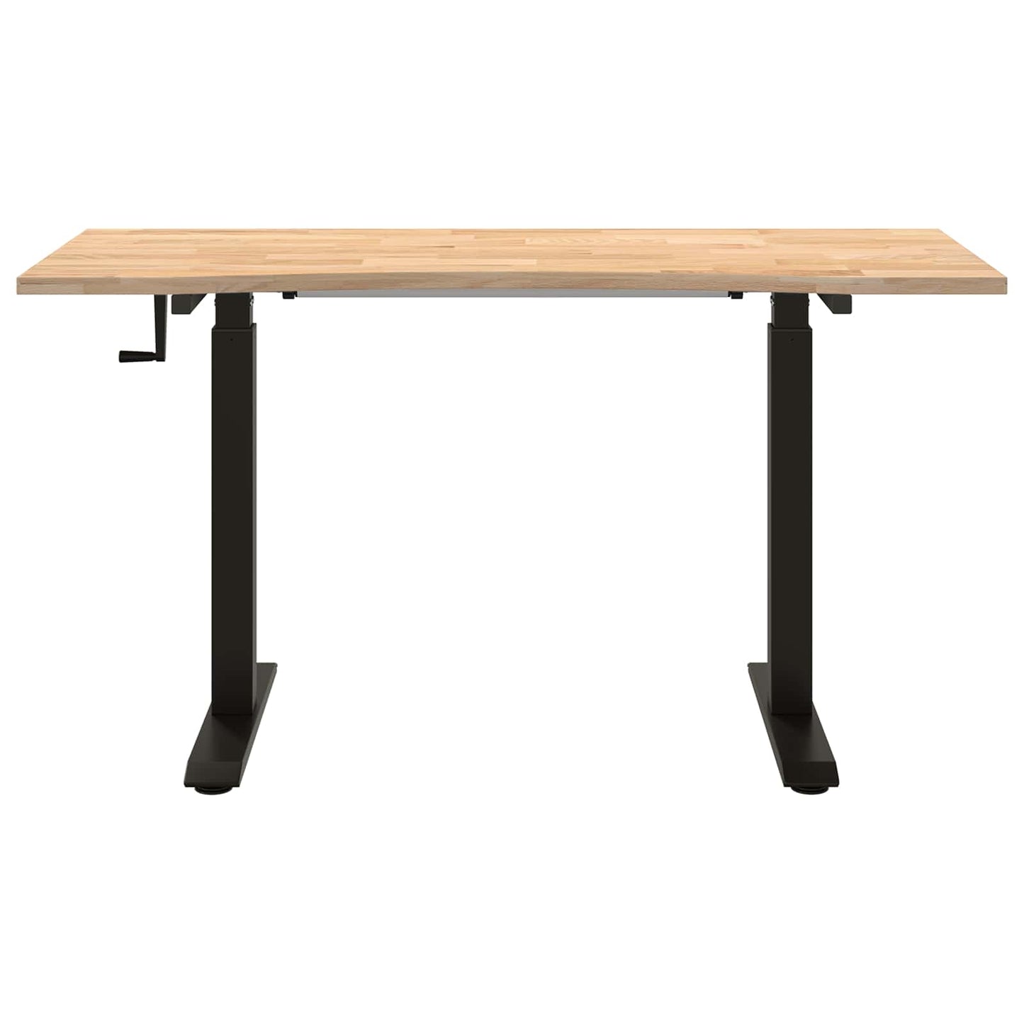 vidaXL Schreibtisch Schwarz und Natur 140 x 60 cm Massivholz Eiche