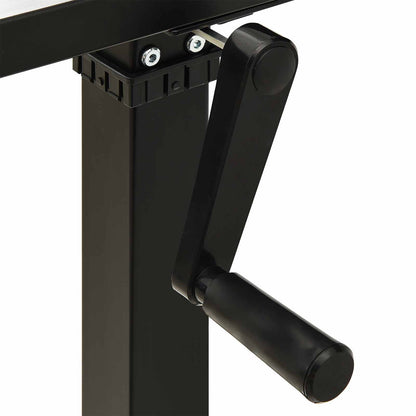vidaXL Schreibtisch Schwarz und Hellbraun 140 x 60 cm Massivholz Eiche