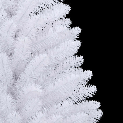vidaXL Künstlicher klappbarer Weihnachtsbaum Weiß 120 cm PVC und Stahl