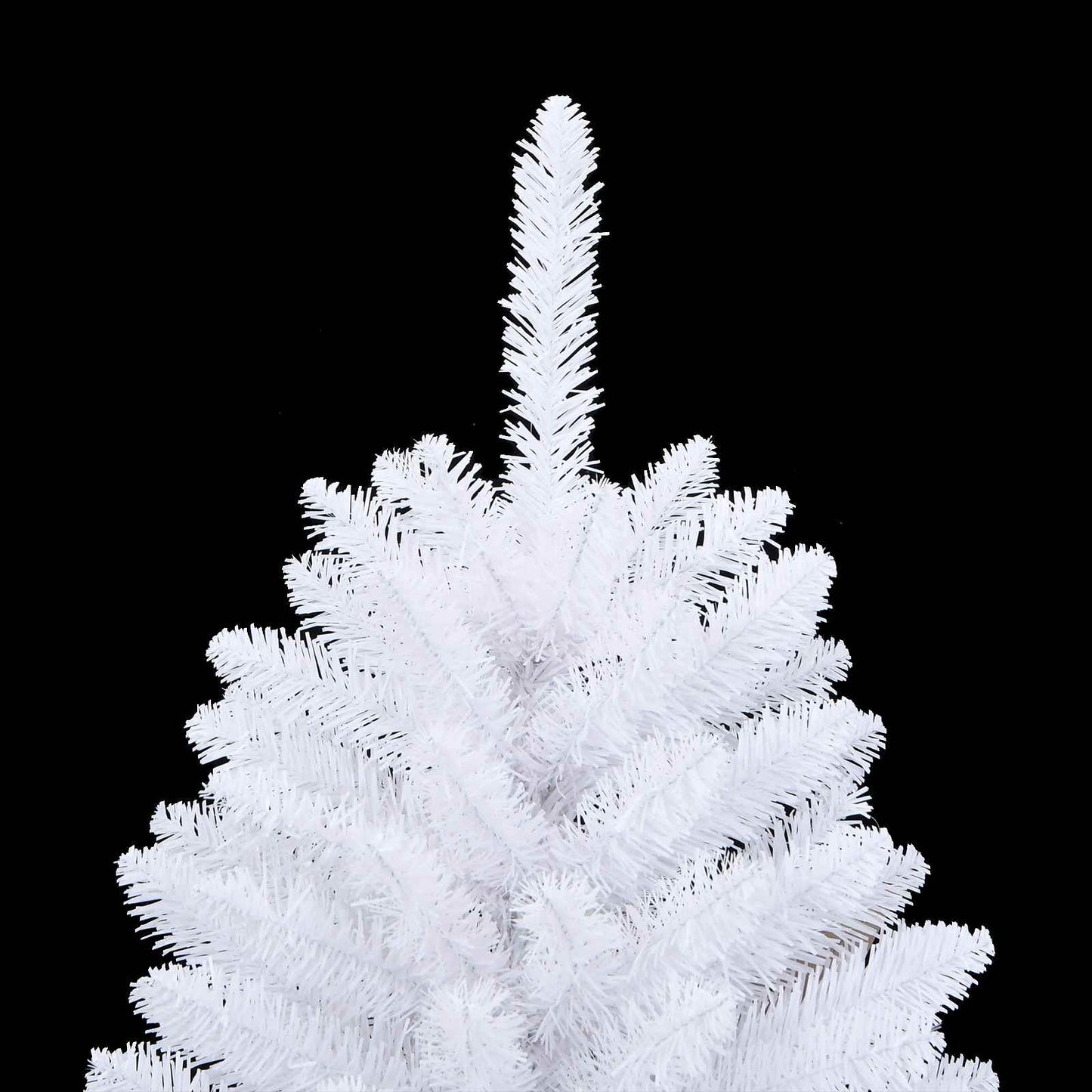vidaXL Künstlicher klappbarer Weihnachtsbaum Weiß 150 cm PVC und Stahl