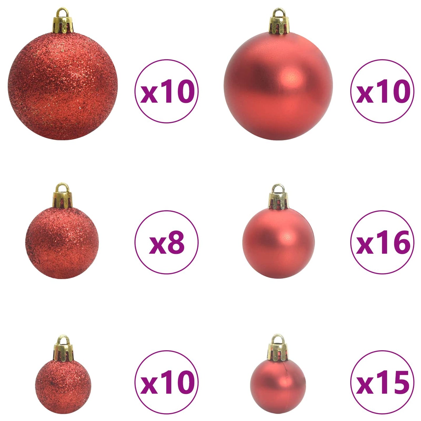 vidaXL Künstlicher klappbarer Weihnachtsbaum Weiß 180 cm PVC und Stahl