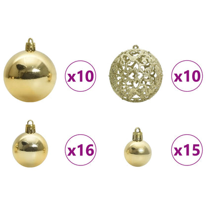 vidaXL Künstlicher klappbarer Weihnachtsbaum Weiß 210 cm PVC und Stahl