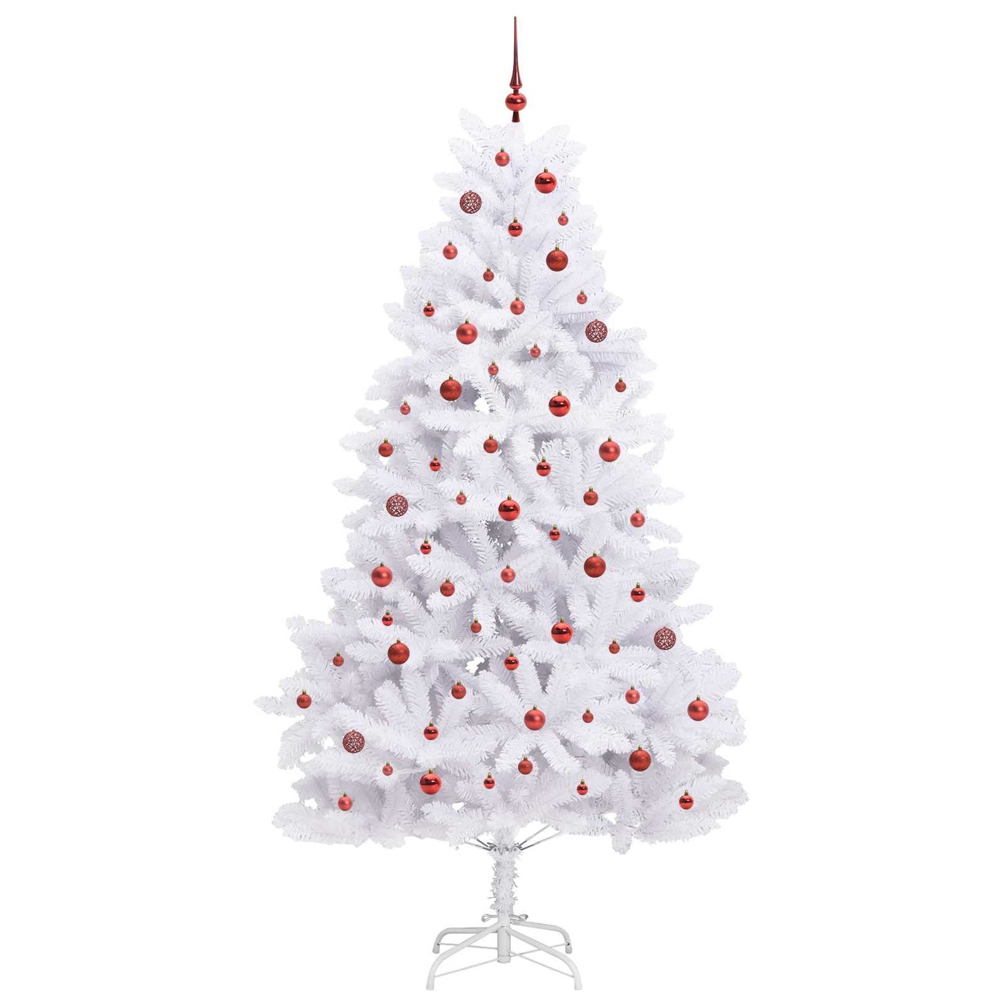vidaXL Sapin de Noël artificiel pliable Blanc 240 cm PVC et acier