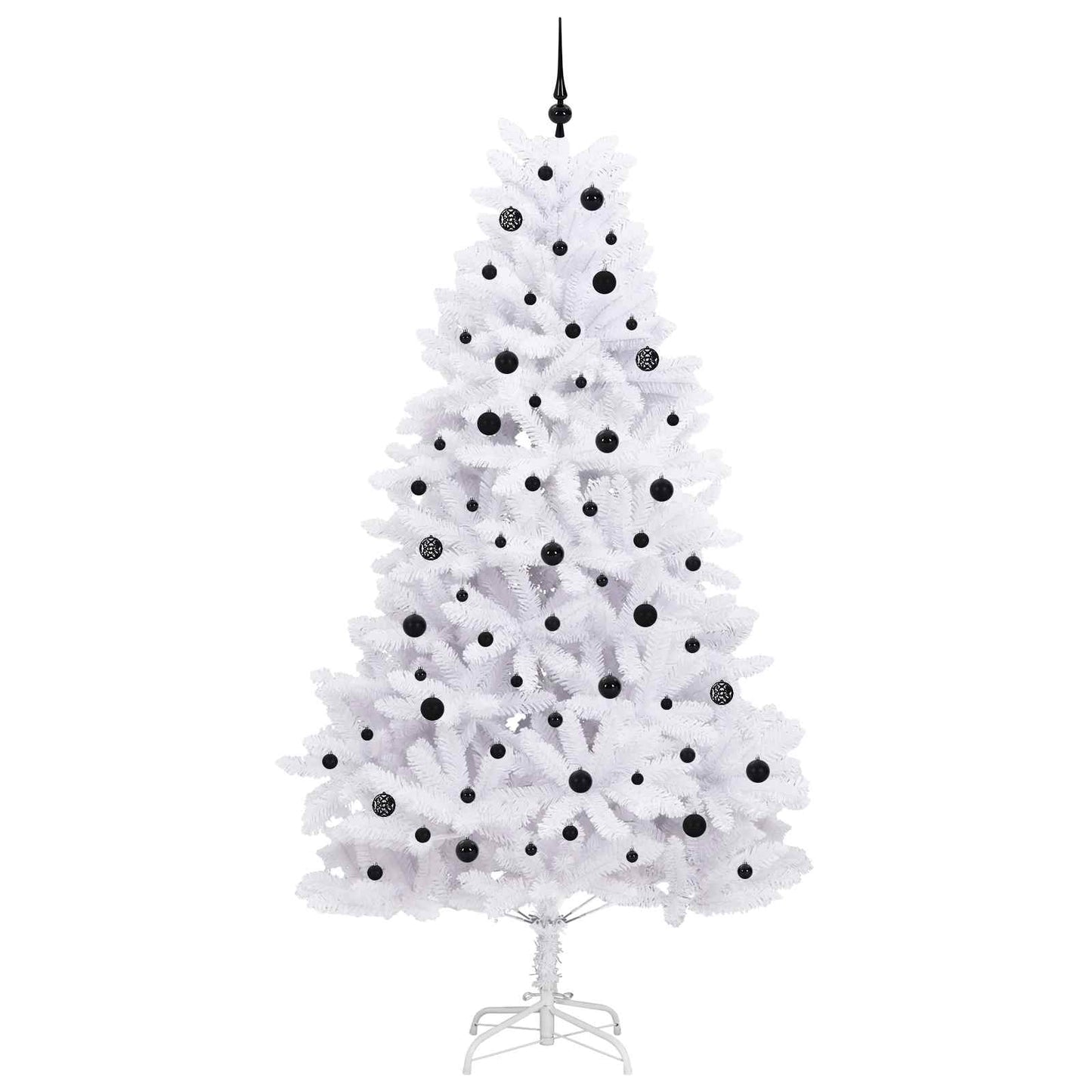 vidaXL Sapin de Noël artificiel pliable Blanc 240 cm PVC et acier