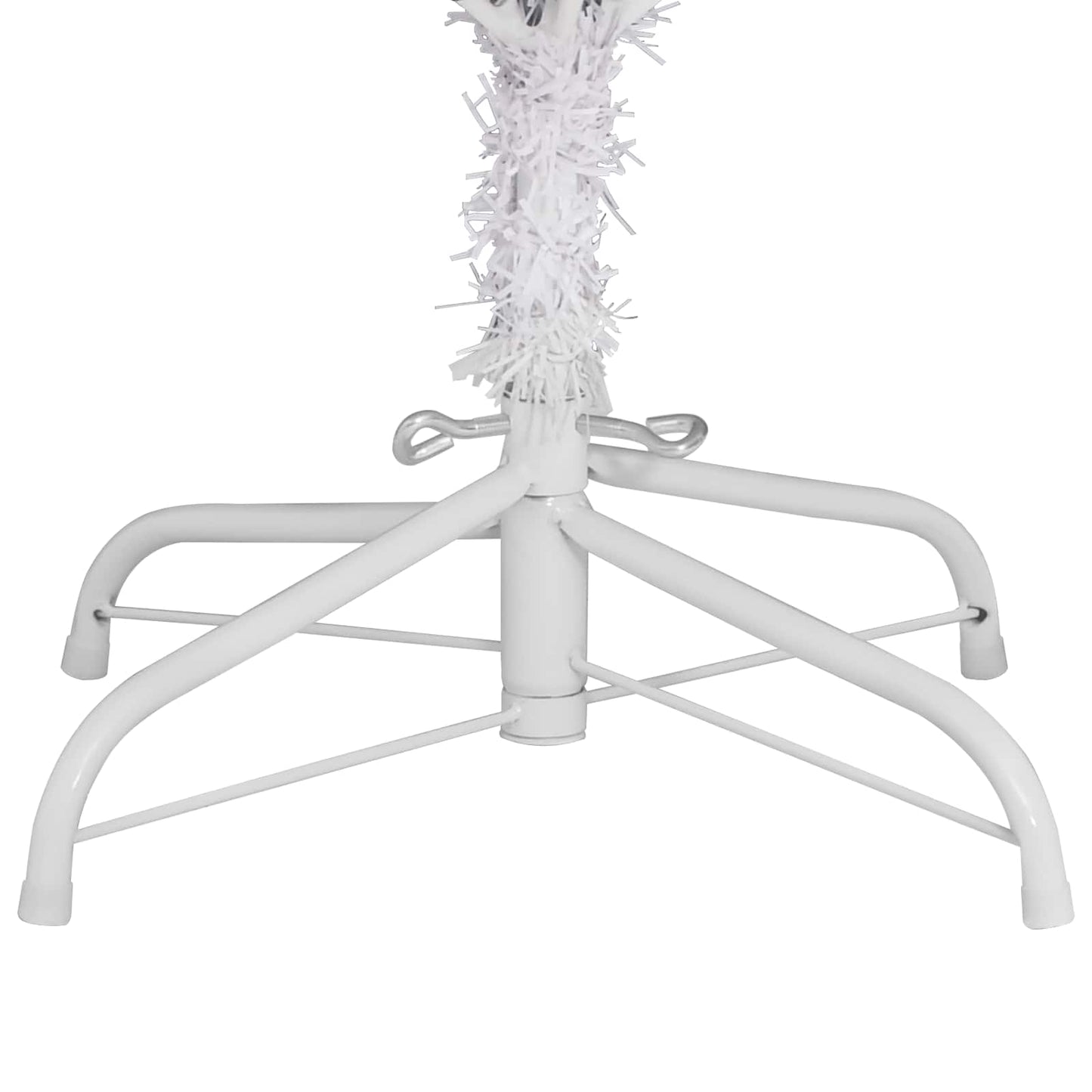 vidaXL Sapin de Noël artificiel pliable Blanc 240 cm PVC et acier