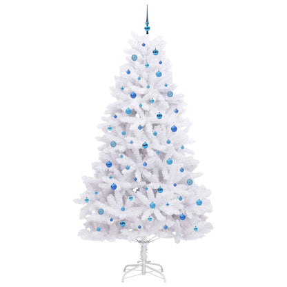 vidaXL Künstlicher klappbarer Weihnachtsbaum Weiß 240 cm PVC und Stahl