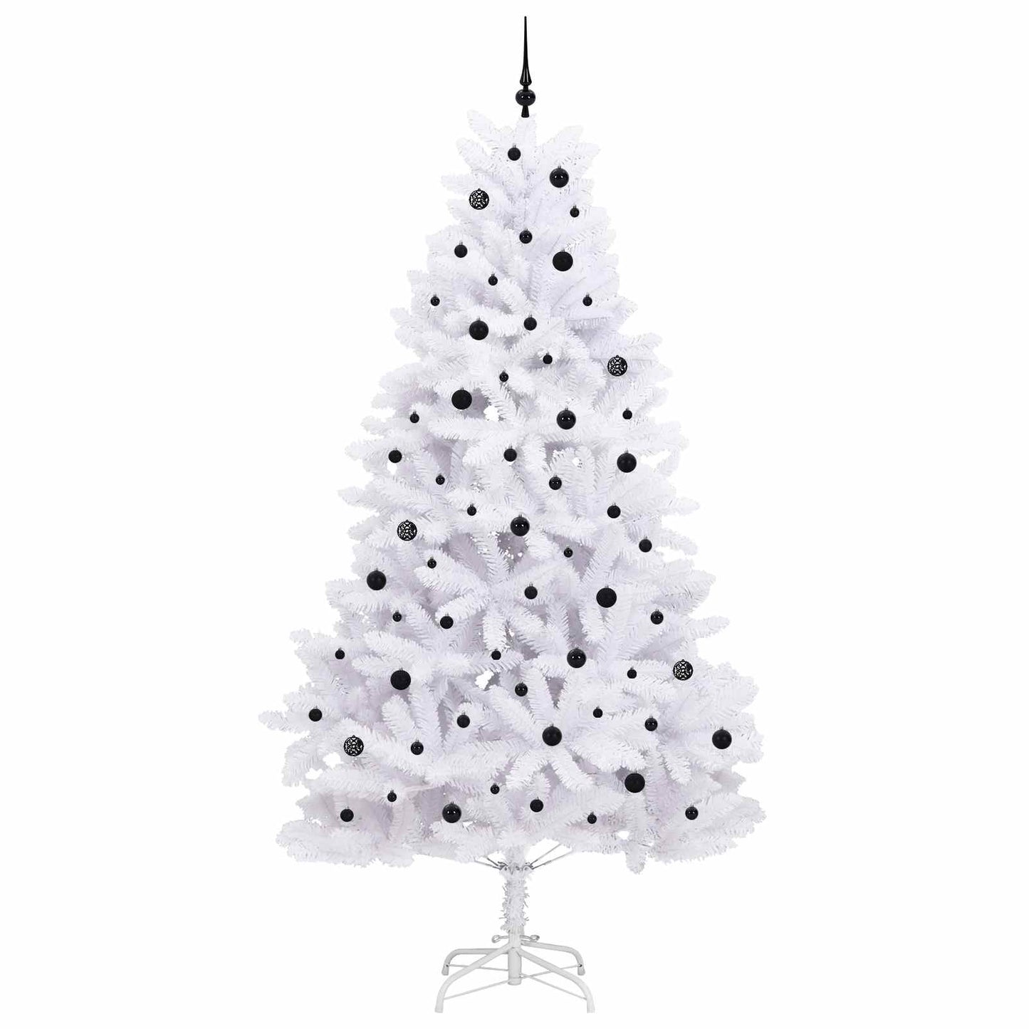 vidaXL Sapin de Noël artificiel pliable blanc 270 cm PVC et acier