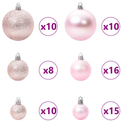 vidaXL Künstlicher klappbarer Weihnachtsbaum Weiß 270 cm PVC und Stahl