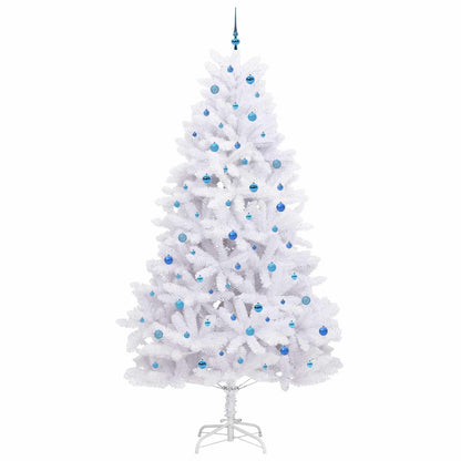 vidaXL Sapin de Noël artificiel pliant Blanc 270 cm PVC et acier