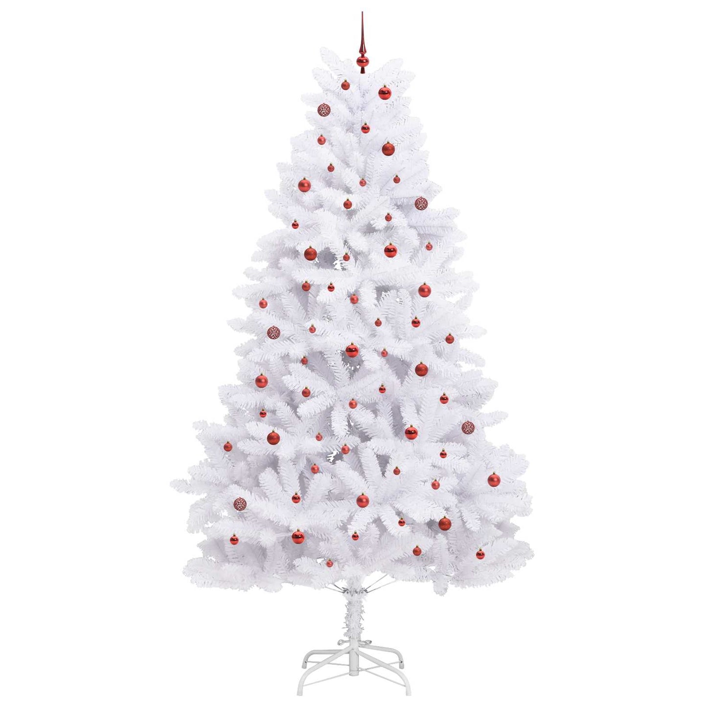 vidaXL Sapin de Noël artificiel pliable Blanc 300 cm PVC et acier
