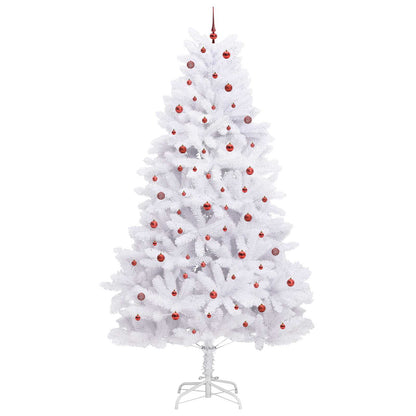 vidaXL Sapin de Noël artificiel pliable Blanc 300 cm PVC et acier