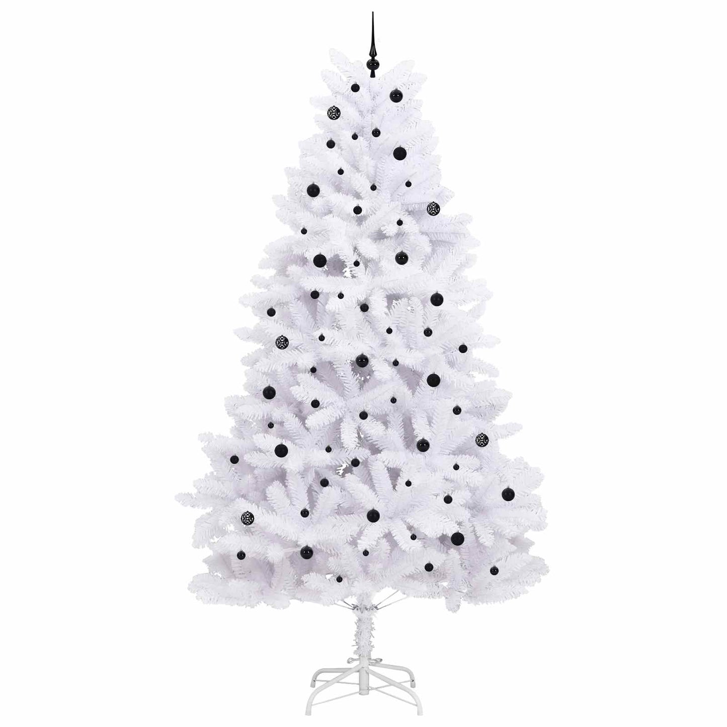 vidaXL Sapin de Noël artificiel pliable blanc 300 cm en PVC et acier