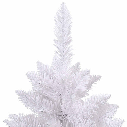 vidaXL Sapin de Noël artificiel pliable Blanc 300 cm PVC et acier