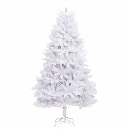 vidaXL Sapin de Noël artificiel pliable Blanc 300 cm PVC et acier