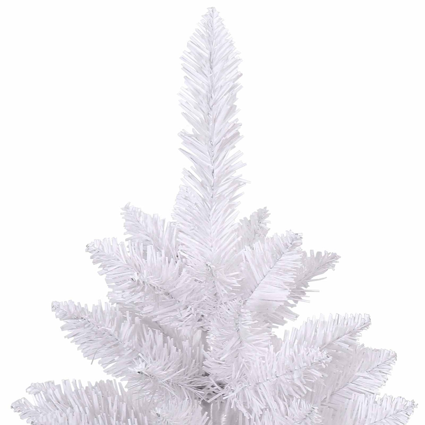 vidaXL Sapin de Noël artificiel pliable blanc 300 cm PVC et acier
