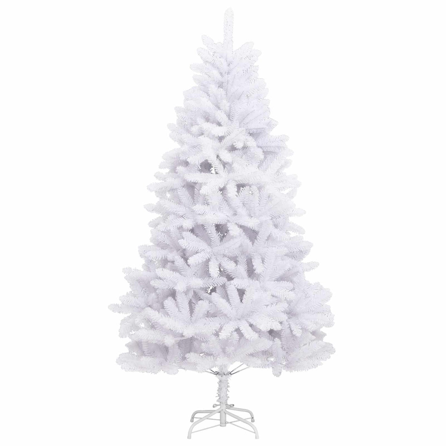 vidaXL Sapin de Noël artificiel pliable blanc 300 cm PVC et acier