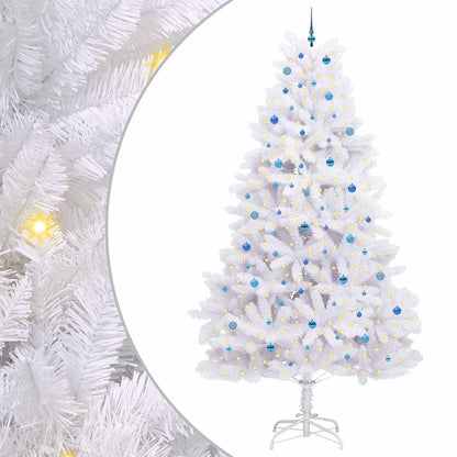 vidaXL Künstlicher klappbarer Weihnachtsbaum Weiß 300 cm PVC und Stahl