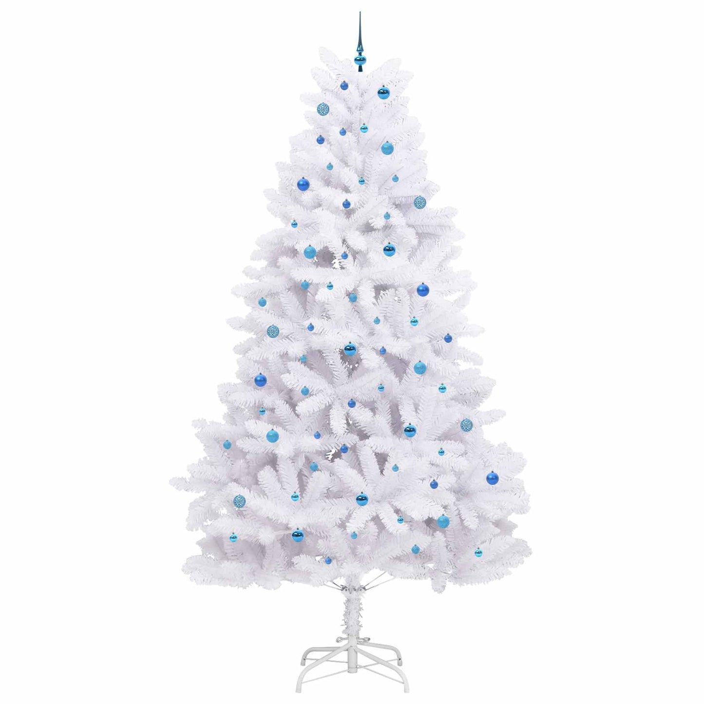 vidaXL Künstlicher klappbarer Weihnachtsbaum Weiß 300 cm PVC und Stahl