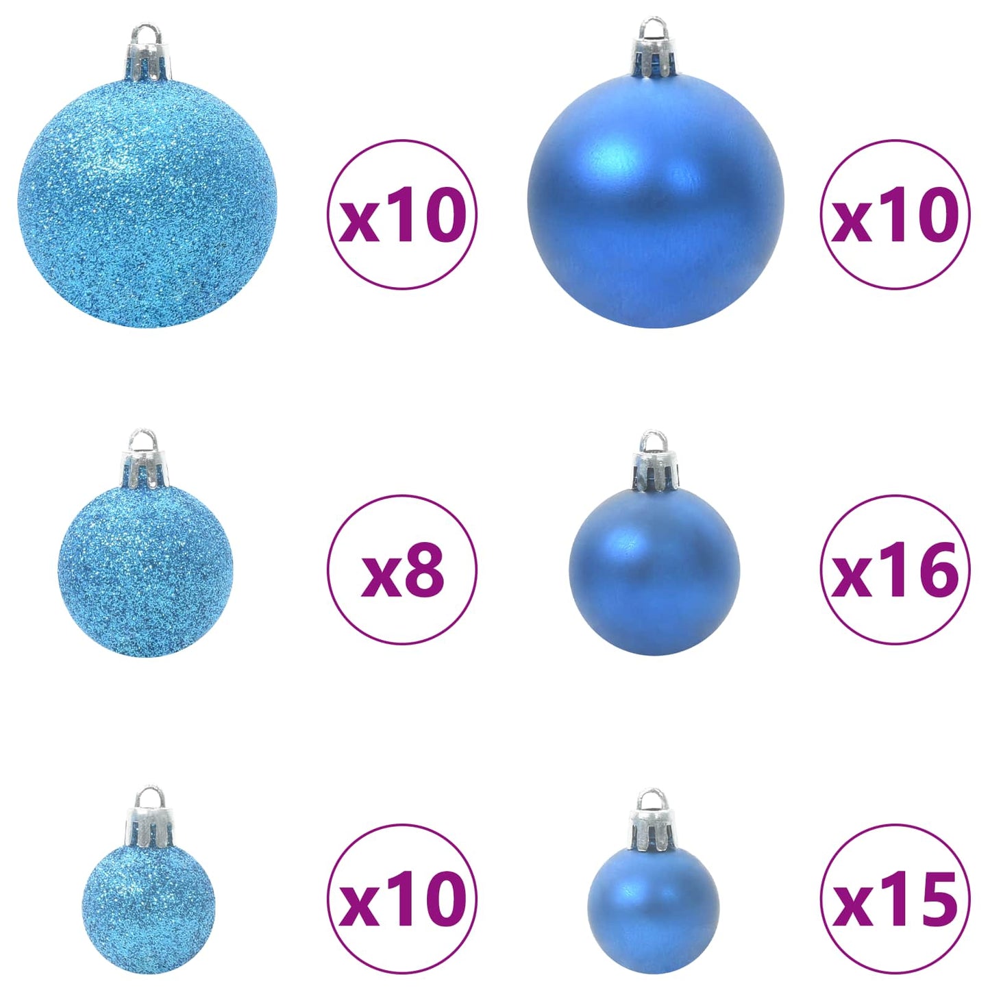 vidaXL Künstlicher klappbarer Weihnachtsbaum Weiß 300 cm PVC und Stahl