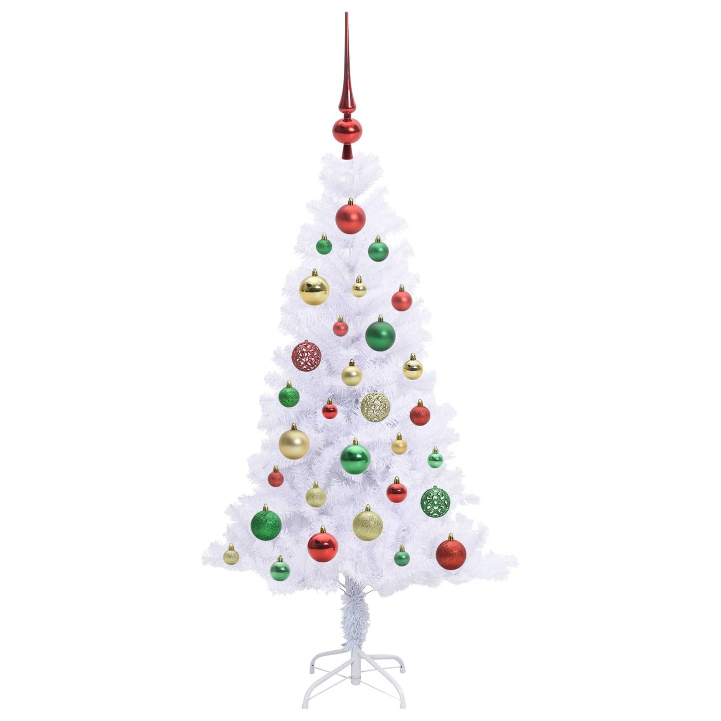 Künstlicher Weihnachtsbaum Weiß 120 cm PVC und Stahl