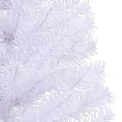 vidaXL Künstlicher Weihnachtsbaum Weiß 150 cm PVC und Stahl