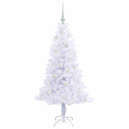 vidaXL Künstlicher Weihnachtsbaum Weiß 150 cm PVC und Stahl