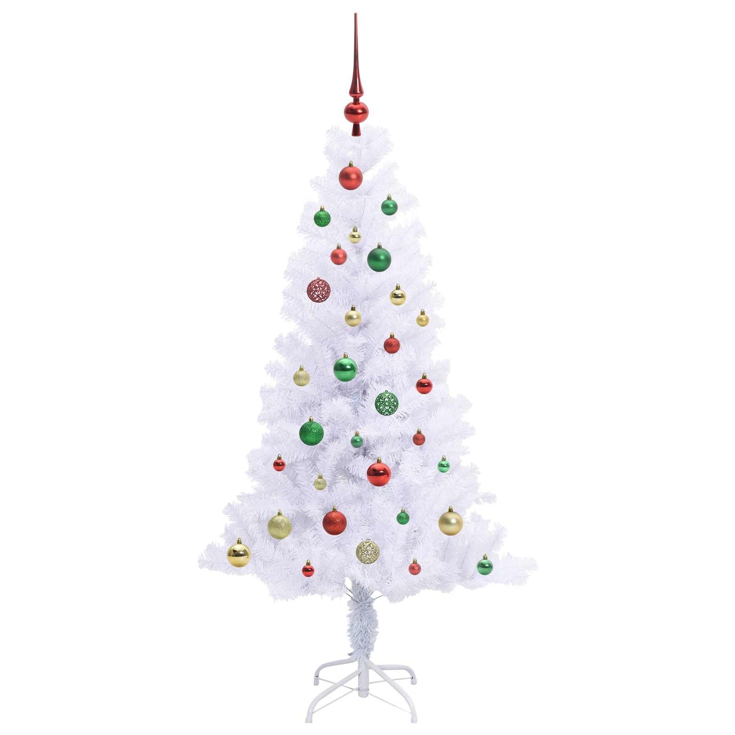 vidaXL Künstlicher Weihnachtsbaum Weiß 150 cm PVC und Stahl