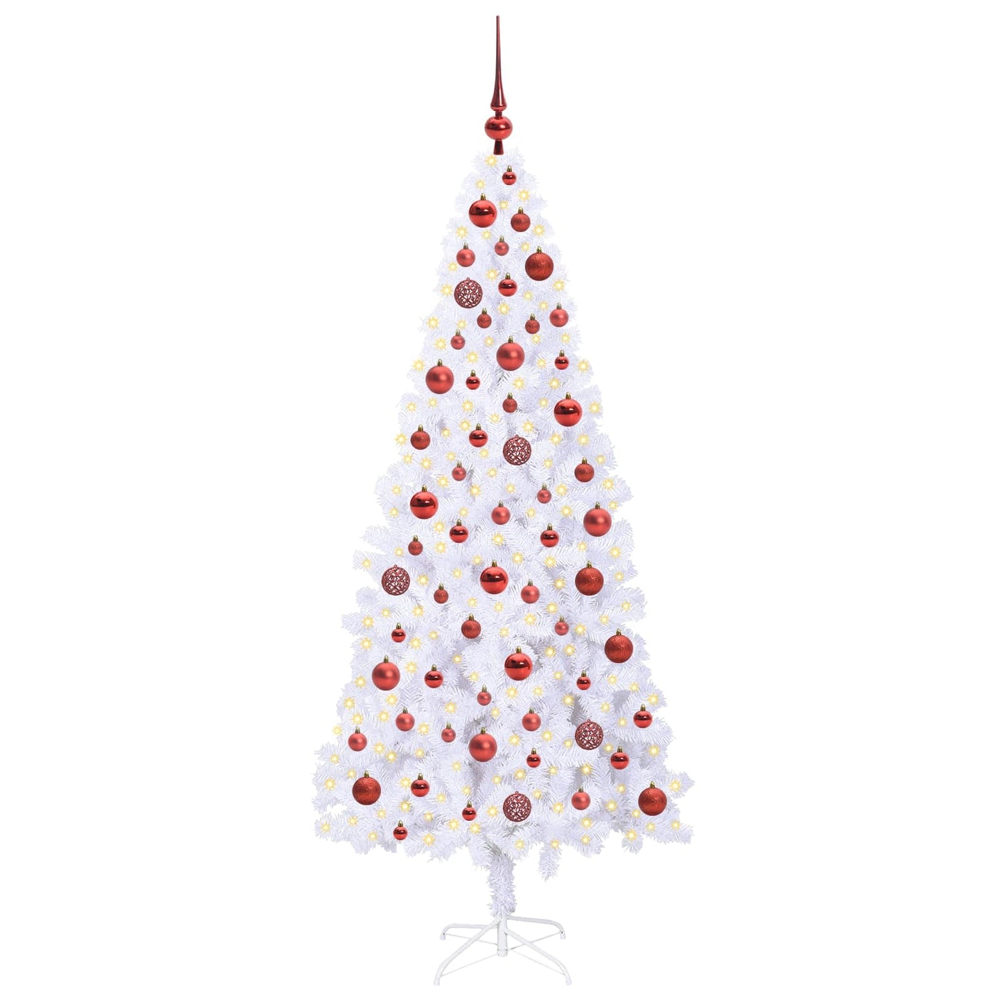 Künstlicher Weihnachtsbaum Weiß 180 cm PVC und Stahl