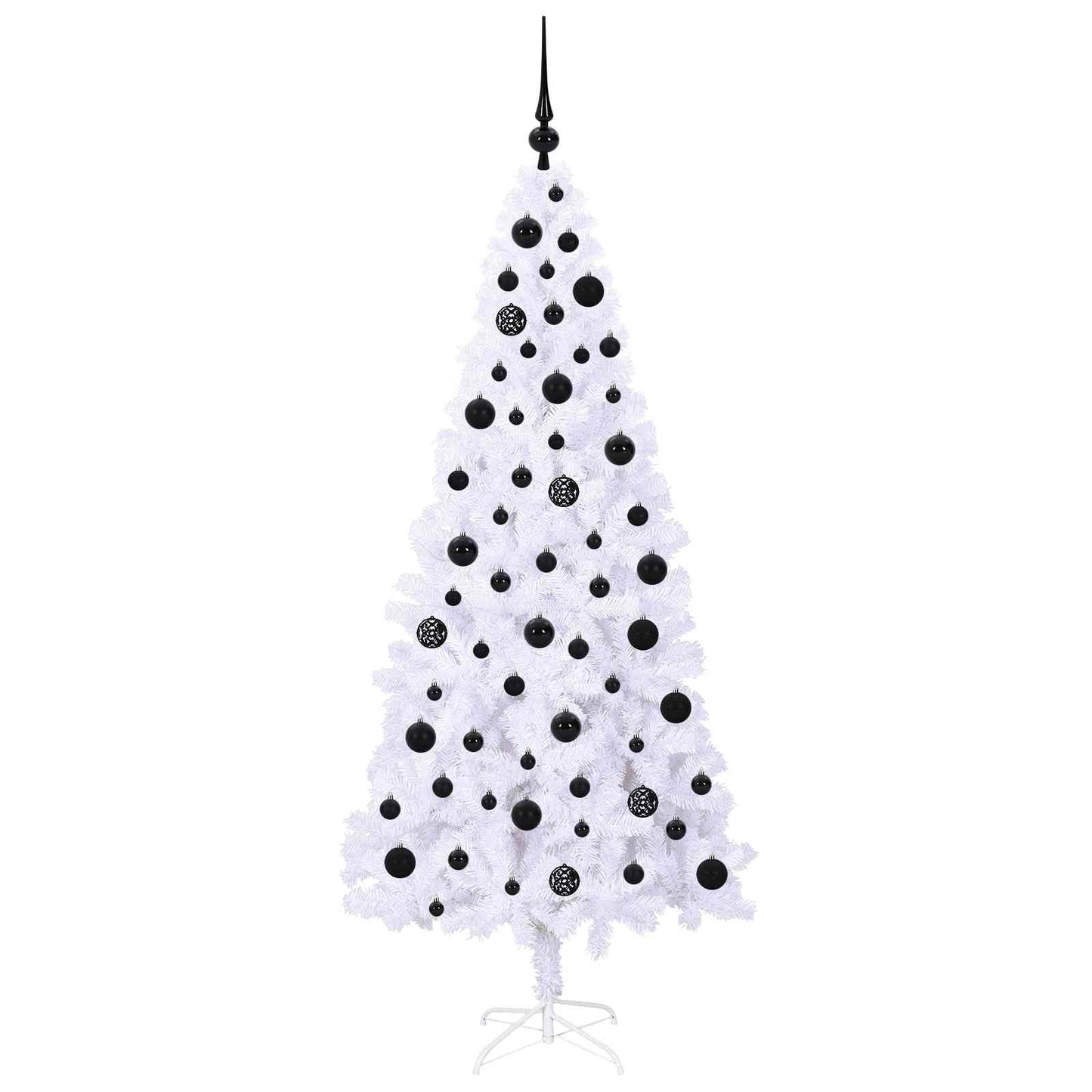 vidaXL Künstlicher Weihnachtsbaum Weiß 180 cm PVC und Stahl