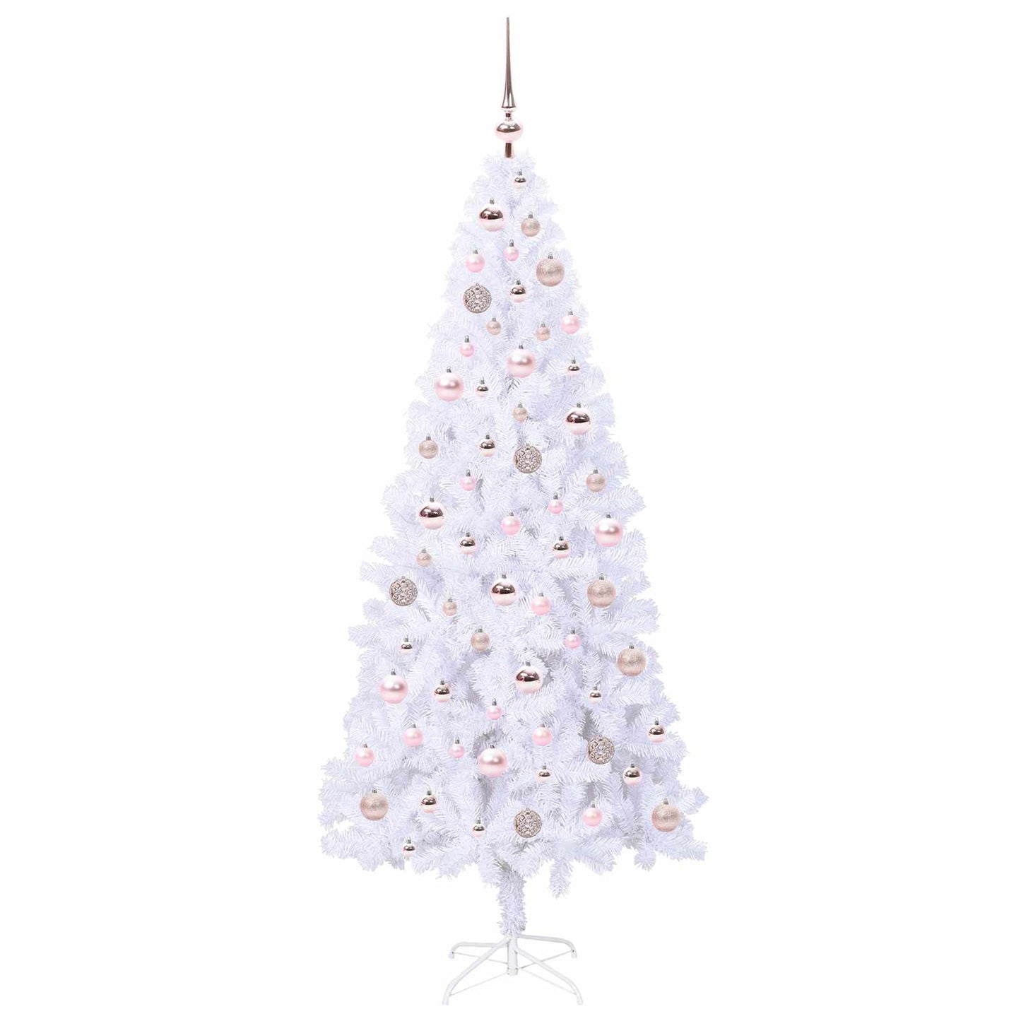 Künstlicher Weihnachtsbaum Weiß 180 cm PVC und Stahl