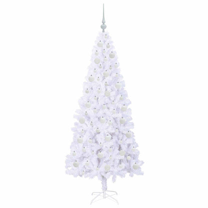 vidaXL Künstlicher Weihnachtsbaum Weiß 180 cm PVC und Stahl