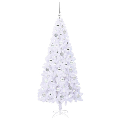 Künstlicher Weihnachtsbaum Weiß 180 cm PVC und Stahl