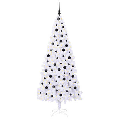 Künstlicher Weihnachtsbaum Weiß 210 cm PVC und Stahl