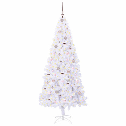 Künstlicher Weihnachtsbaum Weiß 210 cm PVC und Stahl