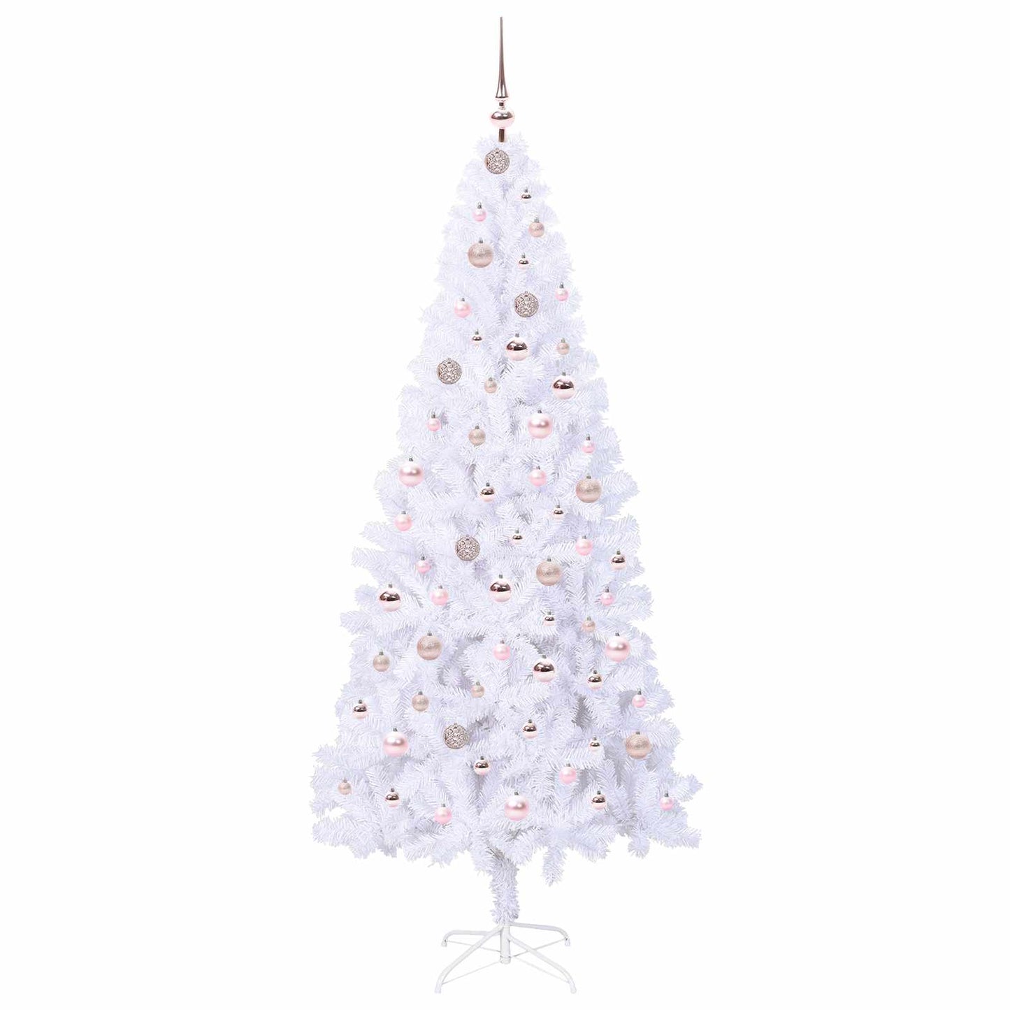 Künstlicher Weihnachtsbaum Weiß 210 cm PVC und Stahl