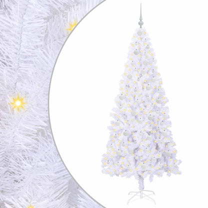 Künstlicher Weihnachtsbaum Weiß 210 cm PVC und Stahl